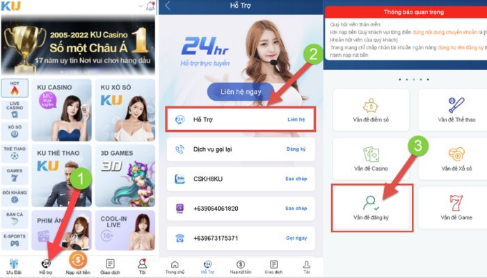 Hỗ trợ Kubet trực tuyến tại website chính thức