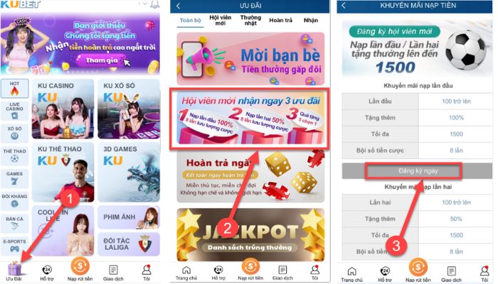 Khuyến mãi Kubet nạp lần 1, lần 2